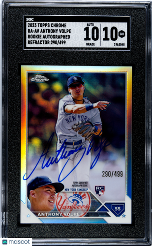 2023 Topps Chrome Anthony Volpe #RA-AV RK. Autograph Refractor SGC 10 Auto 10