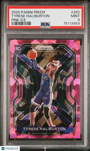 2020 Panini Prizm Tyrese Haliburton #262 Pink Ice PSA 9