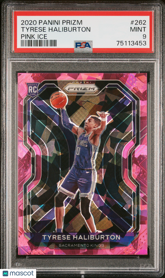 2020 Panini Prizm Tyrese Haliburton #262 Pink Ice PSA 9