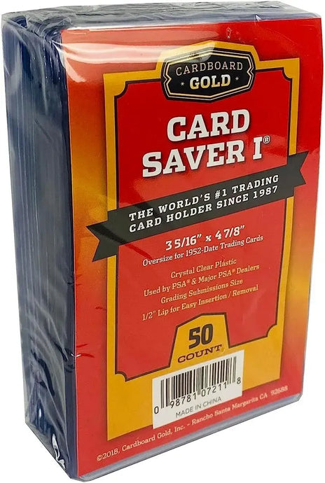 50 Ct Card Saver I CS 1 Cardboard Gold PSA Graded Semi Rigid Holders